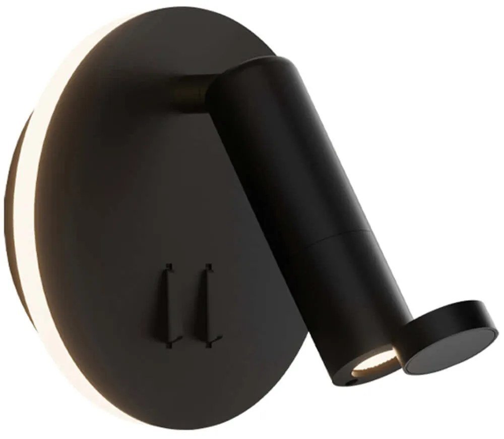 Φωτιστικό Τοίχου - Απλίκα 25303 Φ14cm 2xLed 240/400lm 3/6W Black