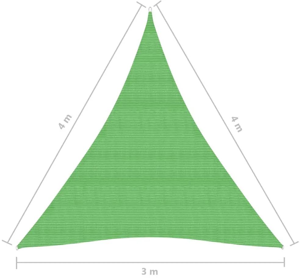 Πανί Σκίασης Ανοιχτό Πράσινο 3 x 4 x 4 μ. από HDPE 160 γρ./μ² - Πράσινο