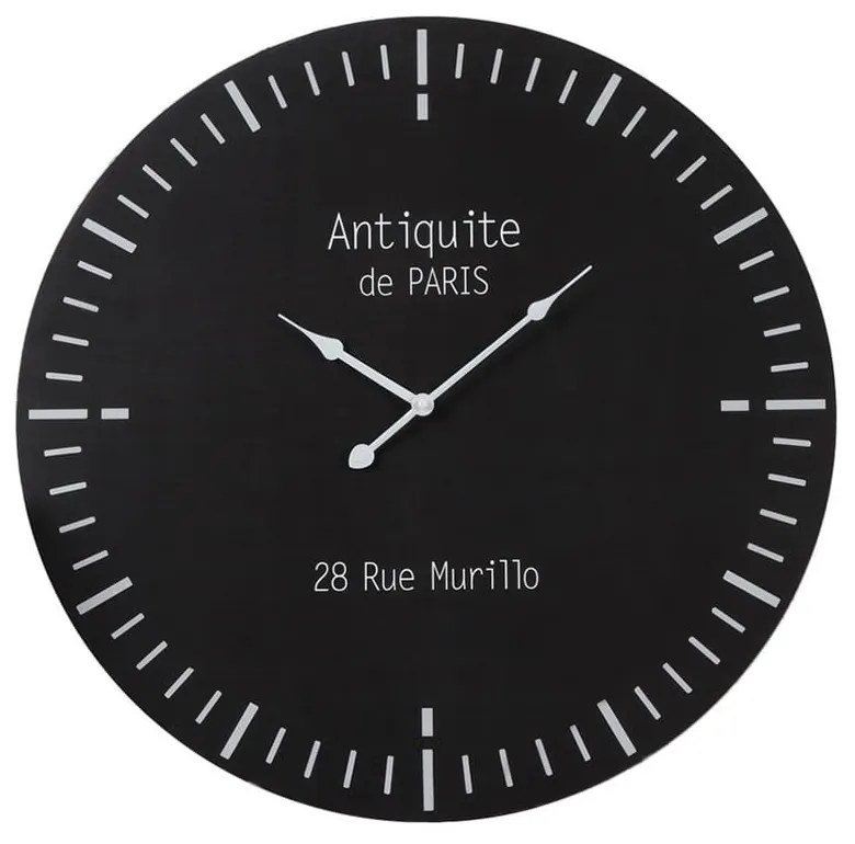 Ρολόι Τοίχου Zeit 017894 D60xH4,5cm Black Mdf