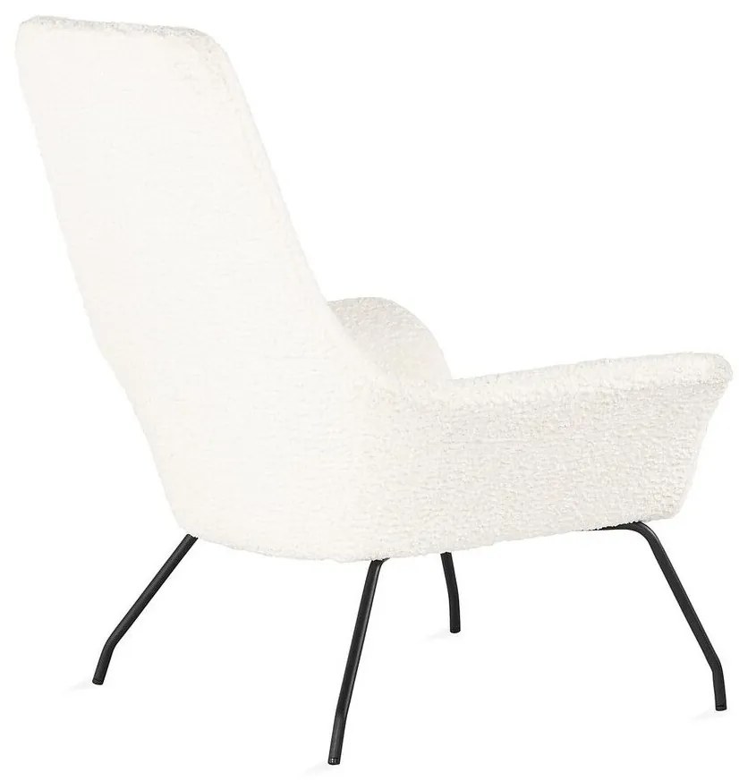 Πολυθρόνα Troy 106, Άσπρο, 108x89x90cm, Ταπισερί, Πόδια: Μεταλλικά