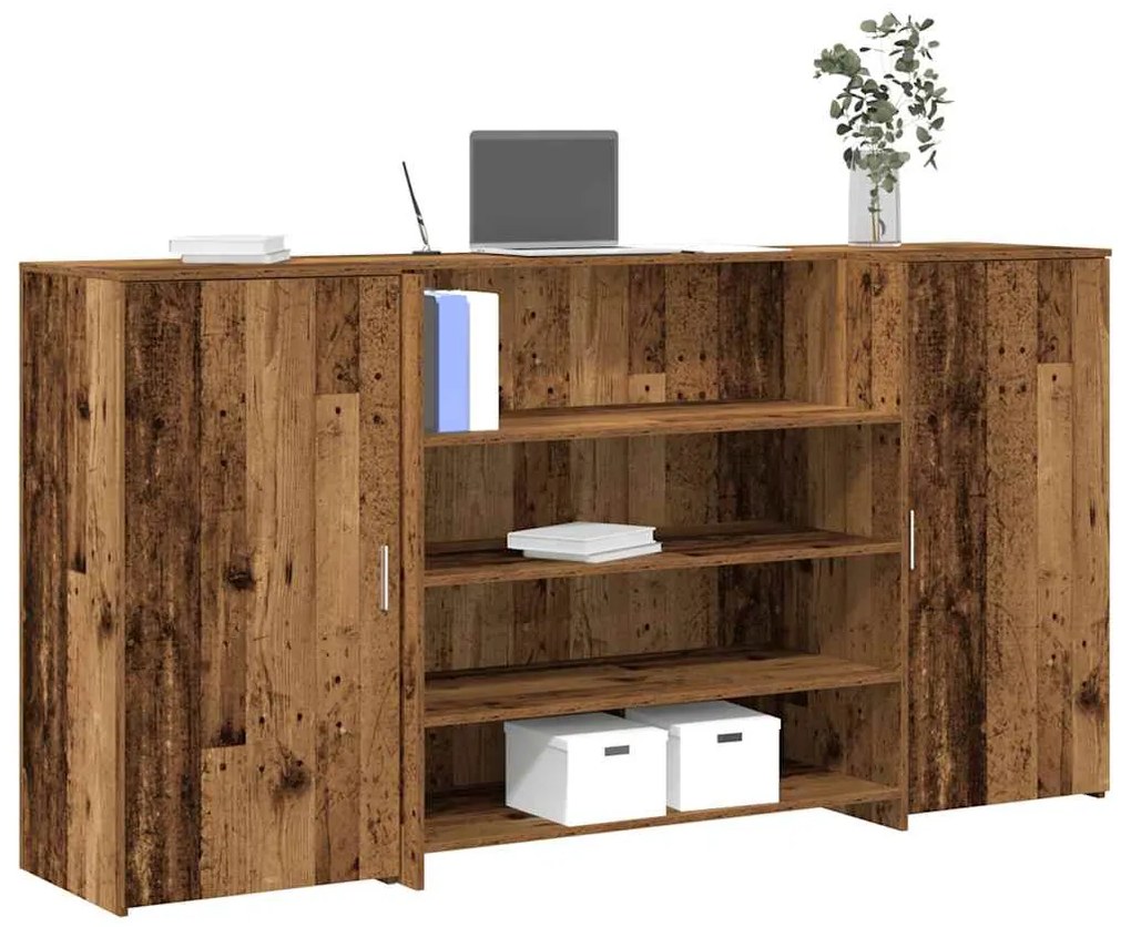 Γραφείο υποδοχής Παλιό Ξύλο 200x50x103,5 εκ. Επεξεργασμένο Ξύλο