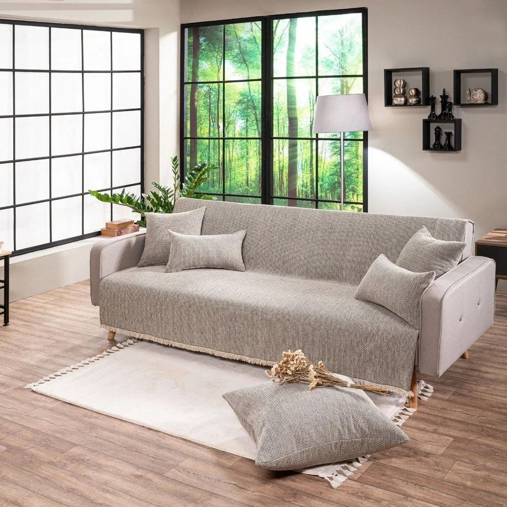 Ριχτάρι Minessota 01 Ecru Teoran Two-seater 180x250cm Ακρυλικό,Βαμβάκι, Polyester