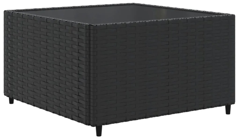 Σαλόνι Κήπου 5 Τεμαχίων Μαύρο από Συνθετικό Ρατάν με Μαξιλάρια 3308012