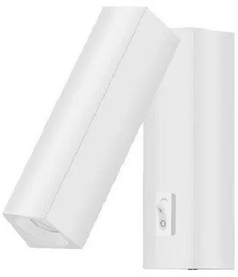 Απλίκα Φωτιστικό Τοίχου Led Αλουμίνιο H12 Φ3.5 Eurolamp-145-50000-Λευκό 145-50000