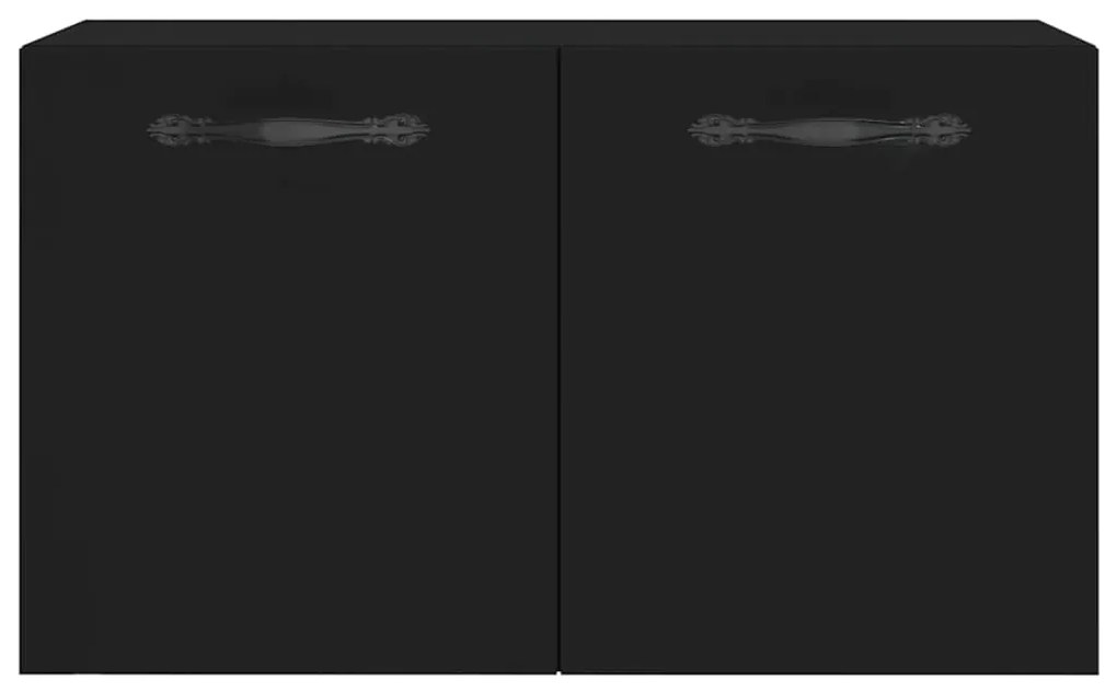 vidaXL Ντουλάπι Τοίχου Μαύρο 60 x 36,5 x 35 εκ. από Επεξεργασμένο Ξύλο