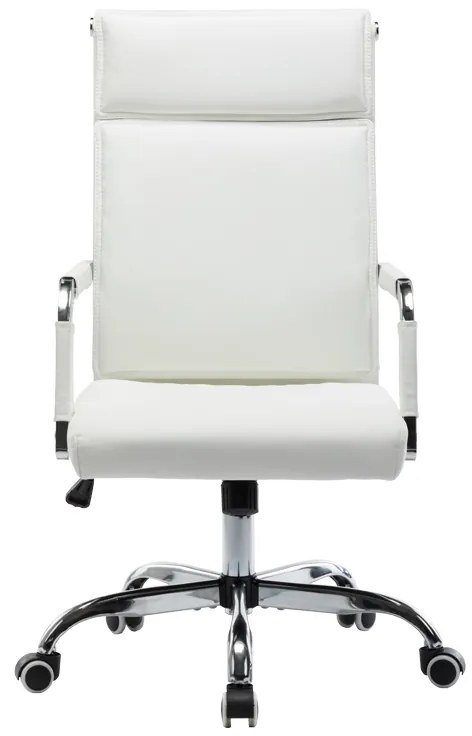 Καρέκλα γραφείου διευθυντη Mavel pakoworld PU λευκό 55x62x100-110εκ