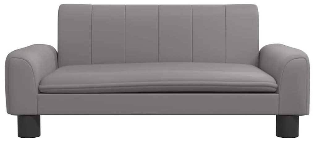 vidaXL Καναπές Παιδικός Γκρι 70 x 45 x 30 εκ. από Συνθετικό Δέρμα