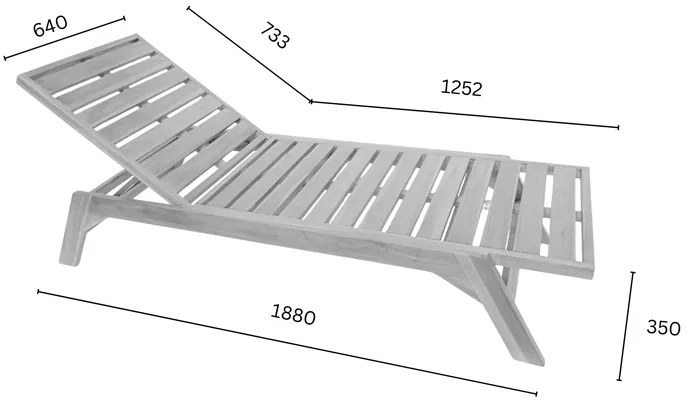 ΞΑΠΛΩΣΤΡΑ MELOP PAKOWORLD TEAK ΞΥΛΟ ΣΕ ΦΥΣΙΚΗ ΑΠΟΧΡΩΣΗ 200X70X35ΕΚ