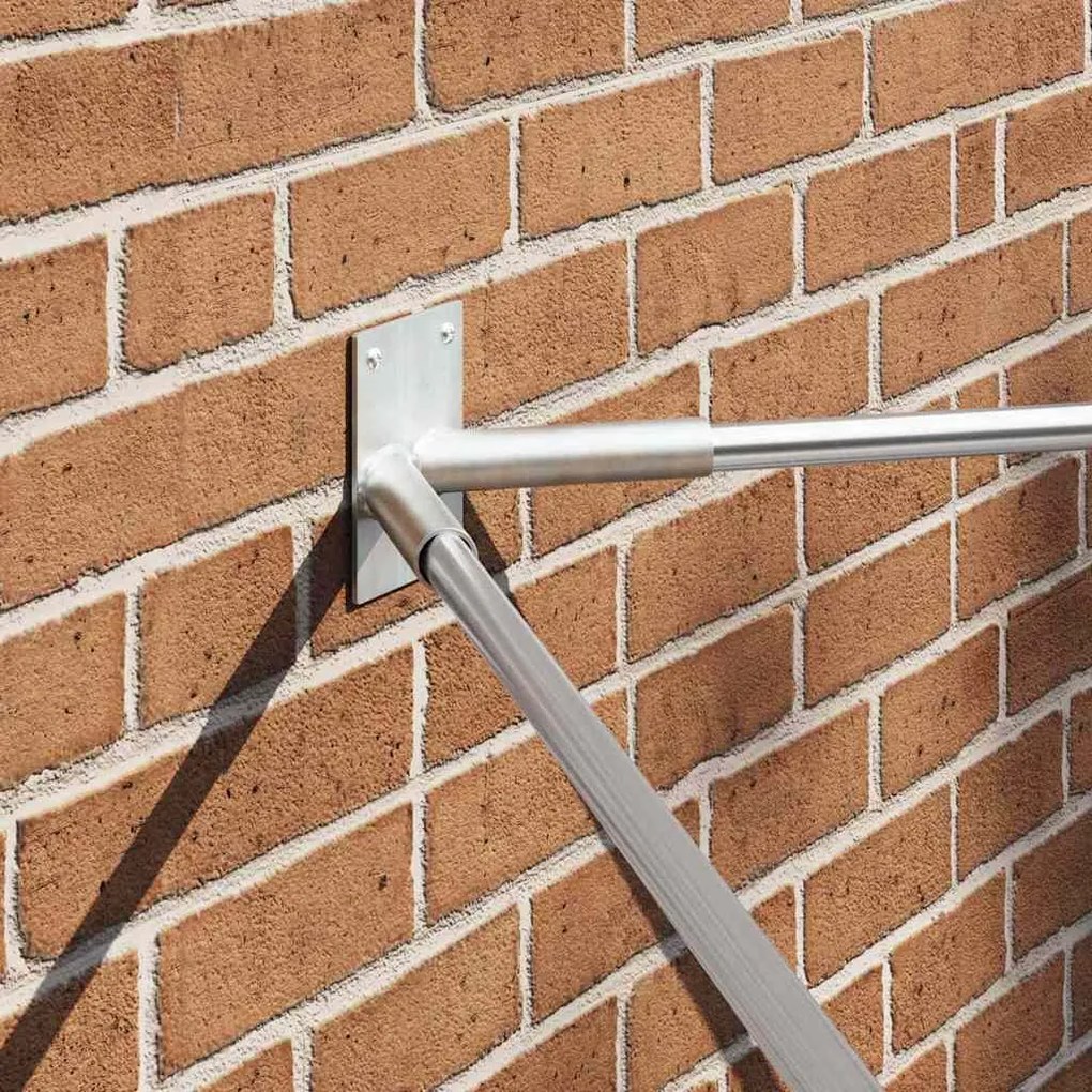 vidaXL Στήριγμα Σημαίας Ασημί 10.5 x 7.5 x 0.2 εκ. Ατσάλι