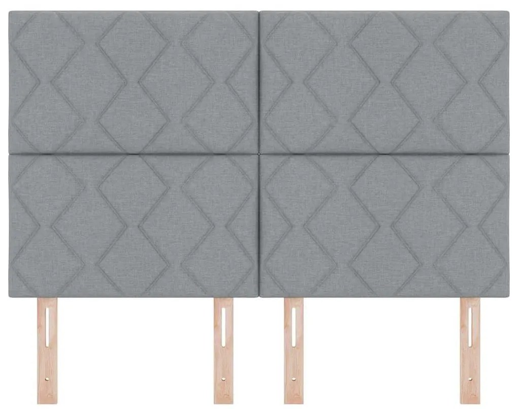 vidaXL Υφασμάτινο Κεφαλάρι Geometric Ανοιχτό γκρι 140 cm ύφασμα