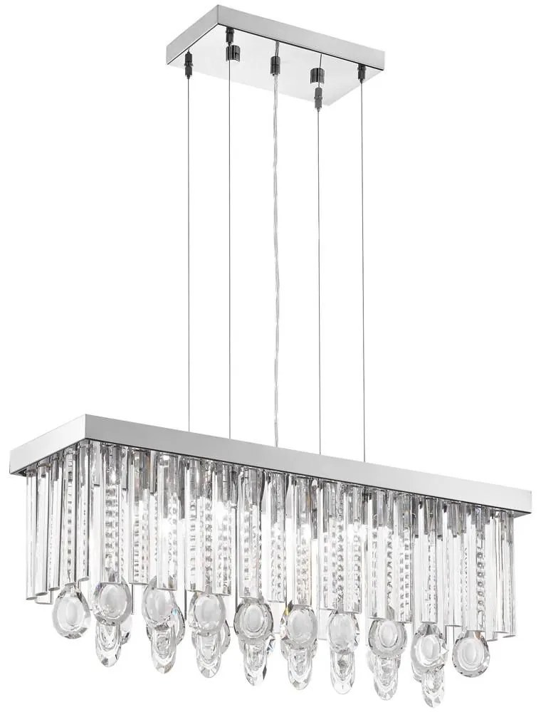 Φωτιστικό Οροφής - Ράγα 93422 Calaonda G9/7 L-690 Κρύσταλλο Chrome Eglo Steel,Crystal
