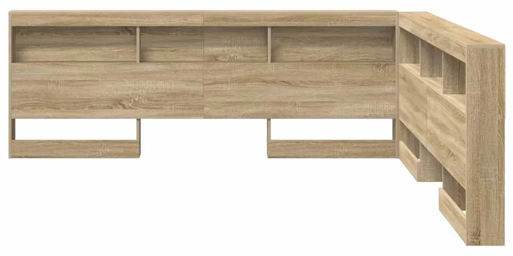 vidaXL Κεφαλάρι Αποθήκης με ράφι Sonoma Δρυς 200 cm Επεξεργασμένο ξύλο