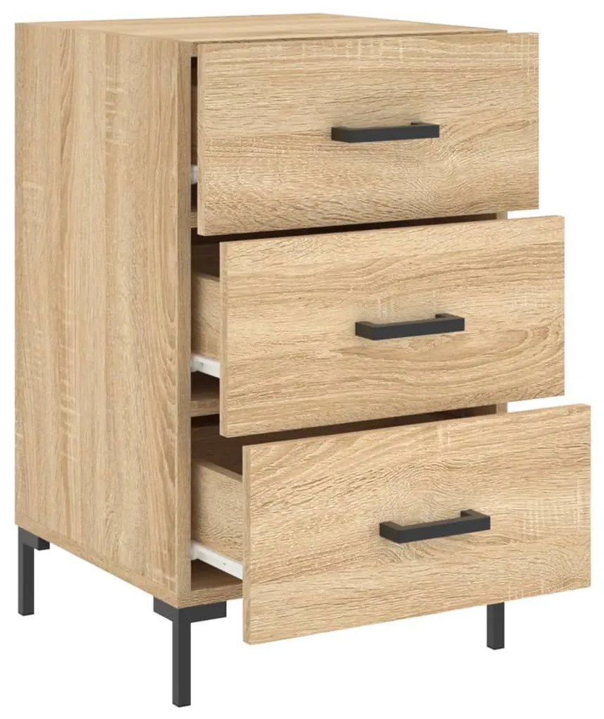 vidaXL Κομοδίνο Sonoma Δρυς 40 x 40 x 66 εκ. από Επεξεργασμένο Ξύλο