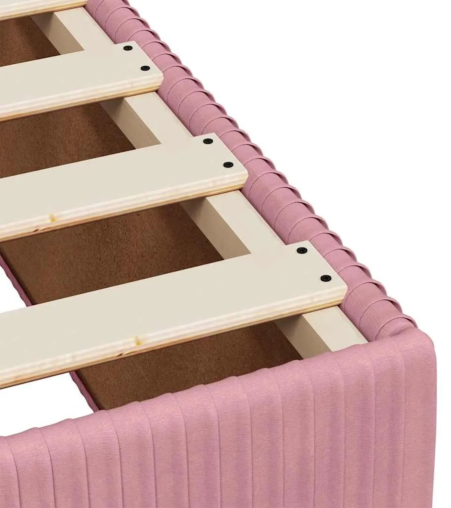 vidaXL Πλαίσιο Κρεβατιού Ροζ 160x200 εκ. Βελούδινο