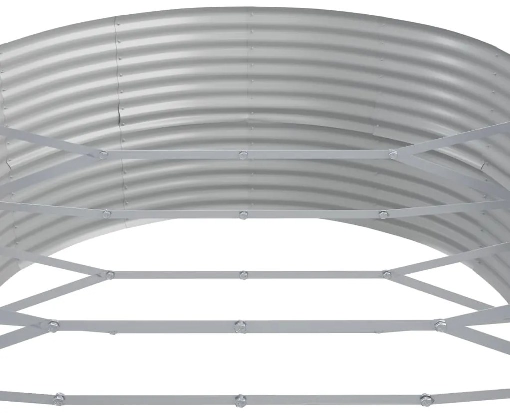 vidaXL Ζαρντινιέρα Ασημί 544x100x36 εκ. Γαλβανισμένος χάλυβας