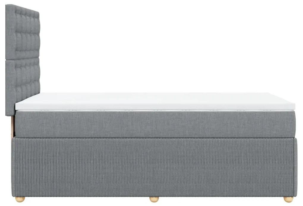 ΚΡΕΒΑΤΙ BOXSPRING ΜΕ ΣΤΡΩΜΑ ΑΝΟΙΧΤΟ ΓΚΡΙ 90X200 ΕΚ. ΥΦΑΣΜΑΤΙΝΟ 3294253