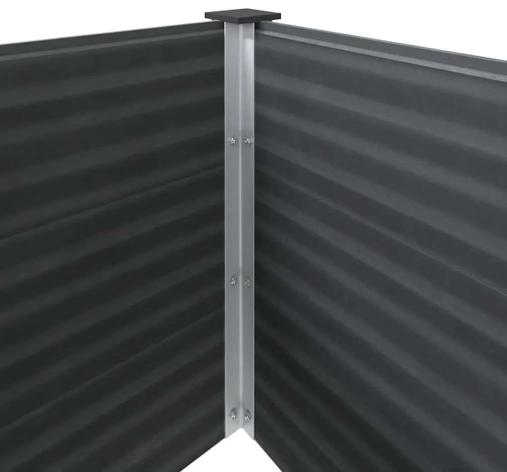 vidaXL Ζαρντινιέρα Υπερυψωμένη Γκρι 250 x 100 x 91 εκ. από WPC