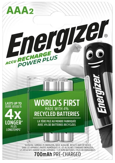 Επαναφορτιζόμενες μπαταρίες Energizer Power plus AAA-HR03 700mAh Ni-MH 1.2V