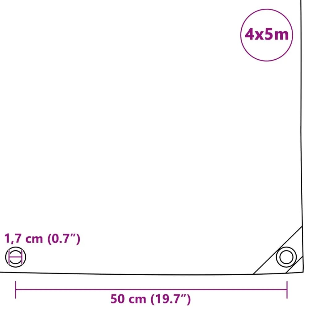 vidaXL Μουσαμάς 650 γρ./μ.² Μπλε 4 x 5 μ.