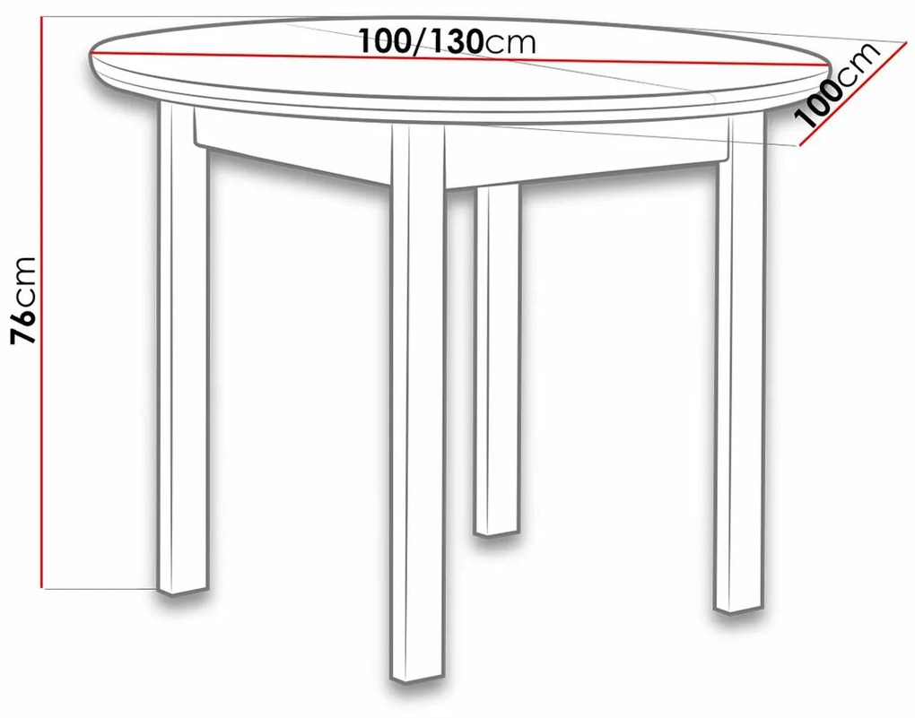 Τραπέζι Victorville 107, Καρυδί, 76cm, 27 kg, Επιμήκυνση, Φυσικό ξύλο καπλαμά, Ξύλο, Μερικώς συναρμολογημένο, Ξύλο: Οξιά | Epipla1.gr