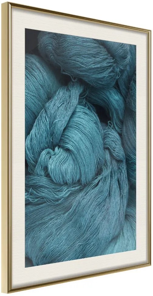 Αφίσα - Blue Skein - 20x30 - Χρυσό - Με πασπαρτού