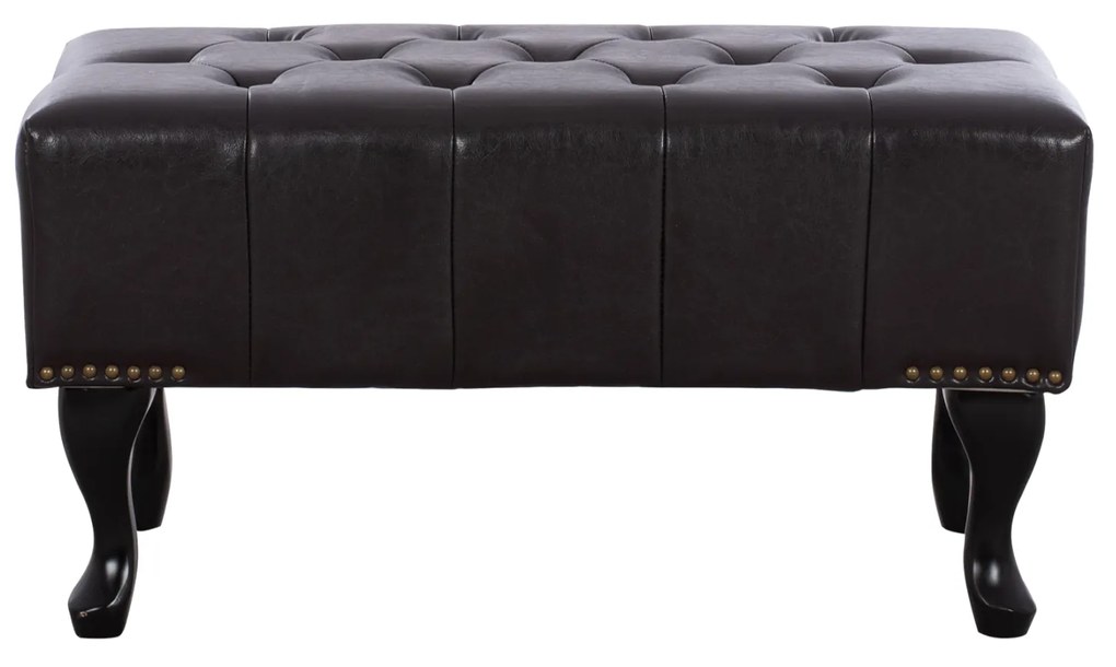 ΤΑΜΠΟΥΡΕ ΥΠΟΠΟΔΙΟ T.CHESTERFIELD EMMA HM226.01 PU 80x44x39Y εκ.ΣΚ.ΚΑΦΕ - 0510009 - HM226.01