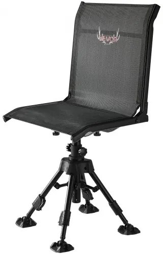 VEVOR Hunting Chair 360° Swivel Silent Folding Blind Chair with Adjustable Legs