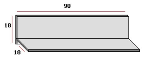 Intrahome Ράφι τοίχου "SMART" σε διάφορα χρώματα 90x18x18 Intrahomesa-00652276
