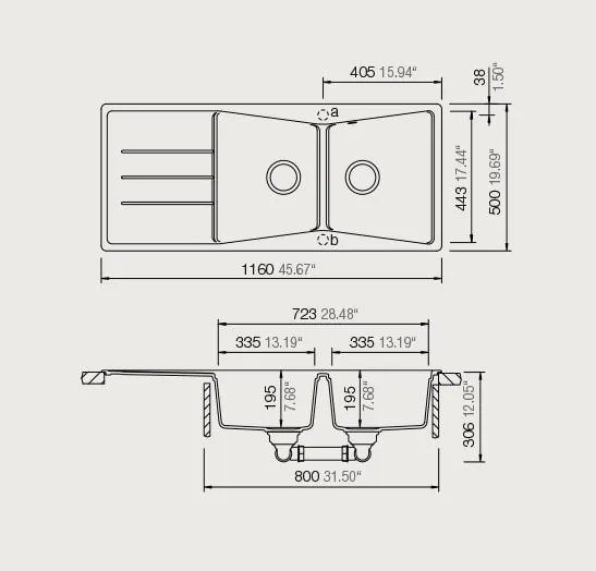 Νεροχύτης Schock City Cristalite 32300-Leuko