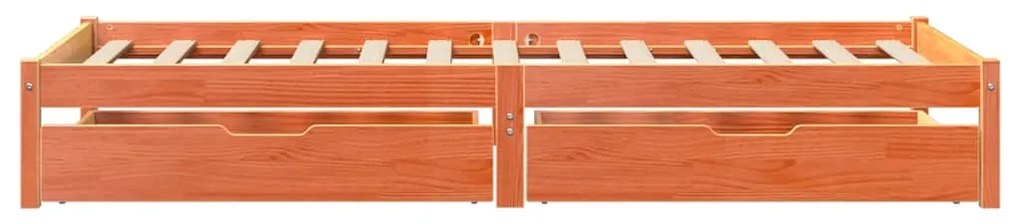 vidaXL Σκελετός Κρεβ. Χωρίς Στρώμα Καφέ Κεριού 100x200 εκ Μασίφ Πεύκο