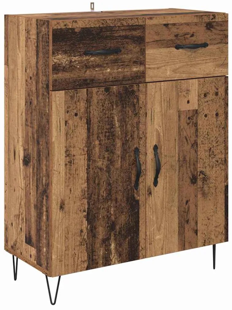 vidaXL Highboard Παλιό Ξύλο 69,5 x 34 x 180 εκ. Επεξεργασμένο ξύλο