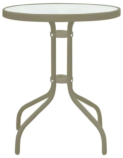 Σετ κήπου - Τραπεζαρία Watson - Sussie 3 τεμ. μέταλλο - γυαλί σαμπανιζέ Φ60x70 εκ. 60x60x70 εκ.