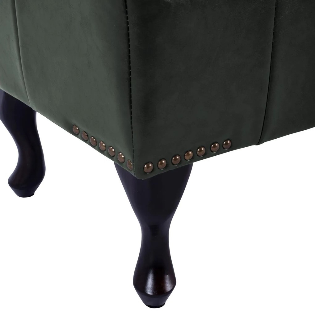 Ταμπουρέ Υποπόδιο ΕΜΜΑ τύπου CHESTERFIELD PU Κυπαρισσί 80x45x39Y εκ. 80x45x39 εκ.