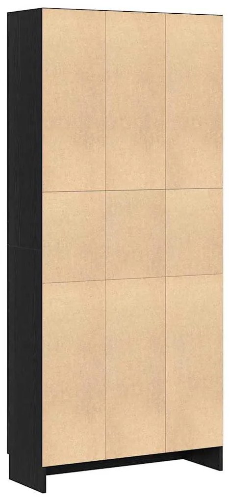 vidaXL Βιβλιοθήκη Μαύρη δρυς 82.5 x 30.5 x 185 cm Επεξεργασμένο ξύλο