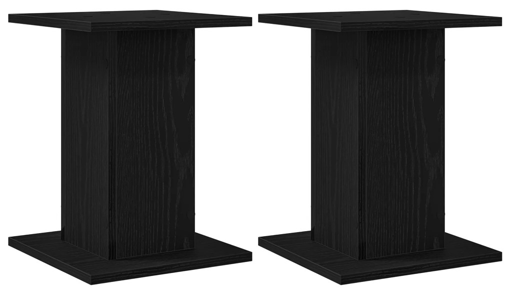 vidaXL Ράφι φυτών 2 τεμ Μαύρη Δρυς 30x30x40 εκ Κατασκευασμένο ξύλο