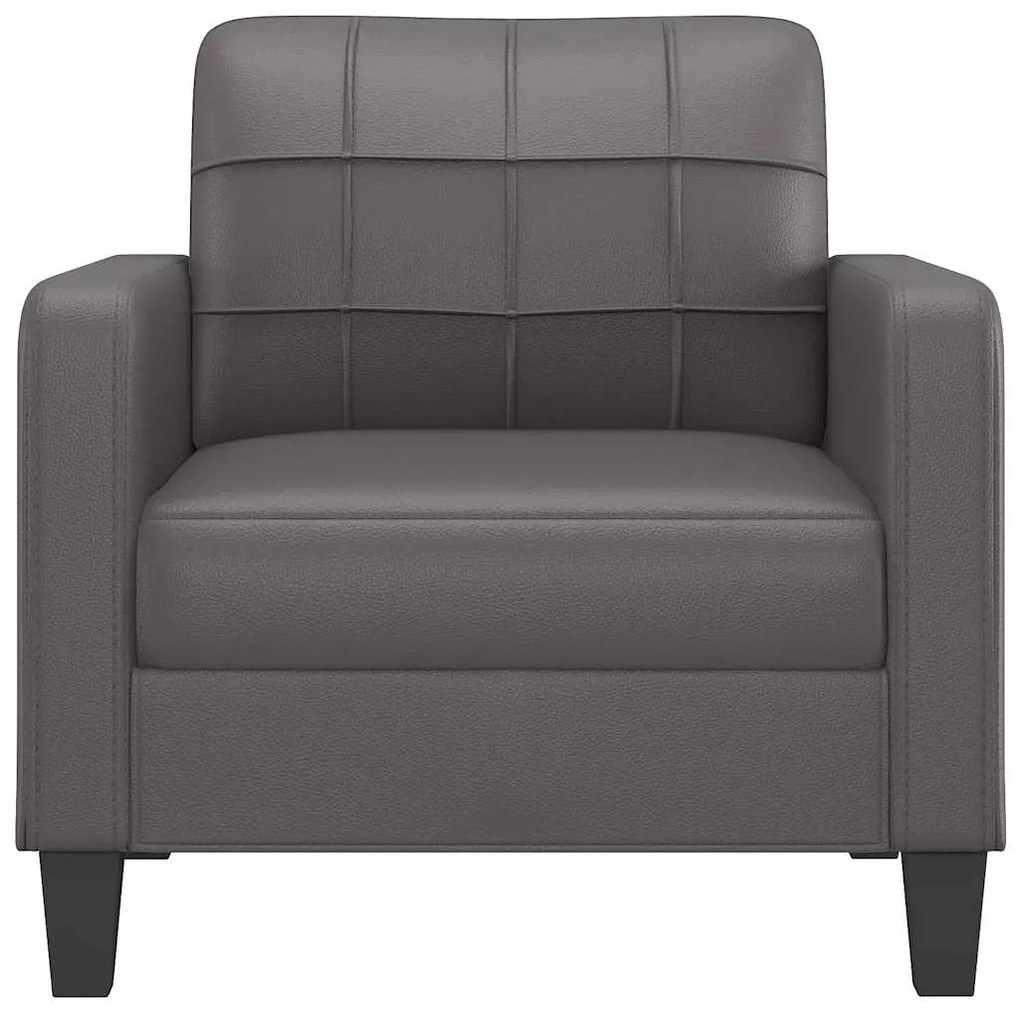 vidaXL Πολυθρόνα Γκρι 60 εκ. Συνθετικό δέρμα