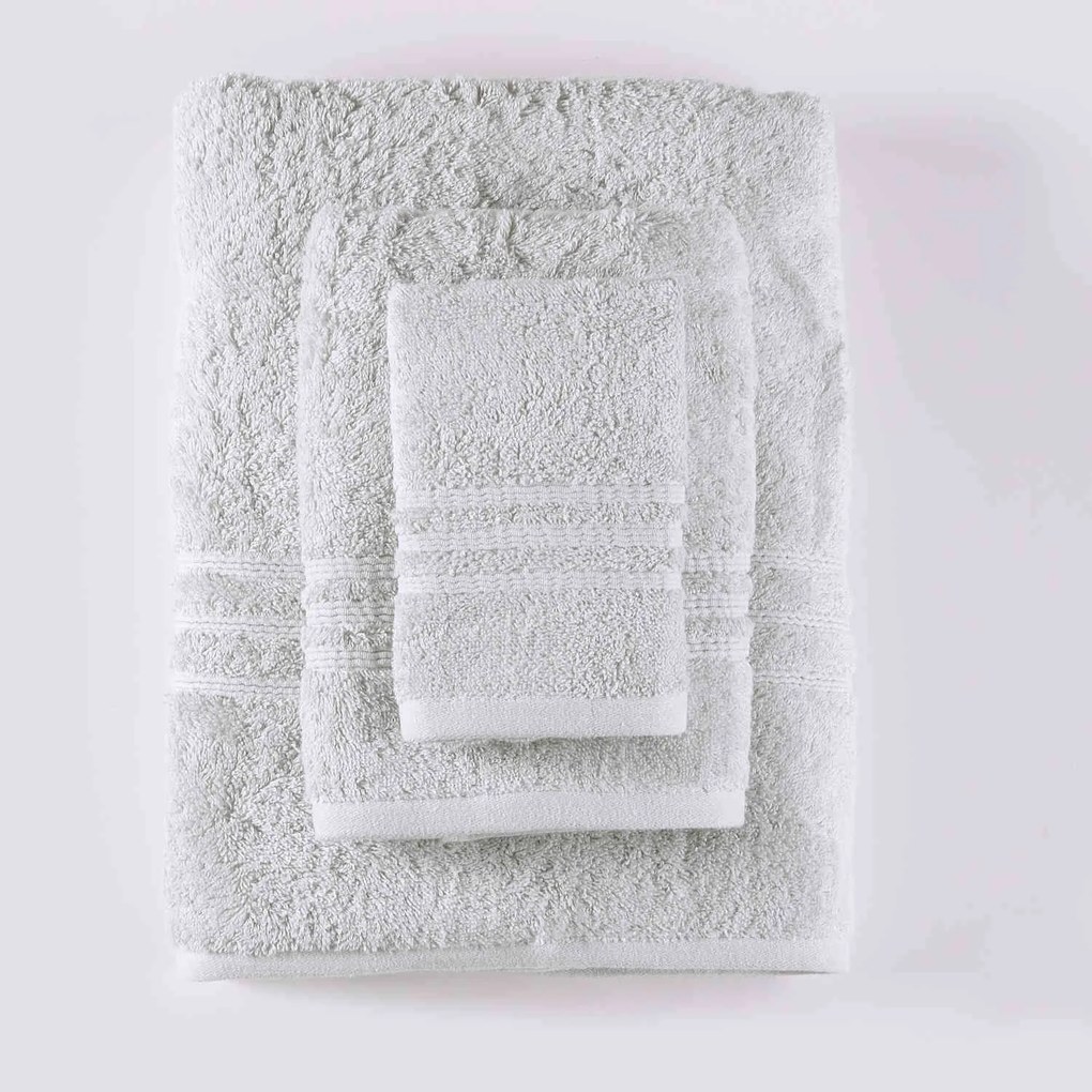 Πετσέτα Σετ Aria 6 Light Grey 3τμχ. Ρυθμός Towels Set 100% Βαμβάκι