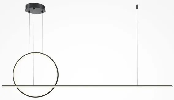 Κρεμαστό Φωτιστικό Οροφής LED 40W Μαύρο 3000K-4000K Halo MOD247PL-L49BK Maytoni MOD247PL-L49BK Μαύρο