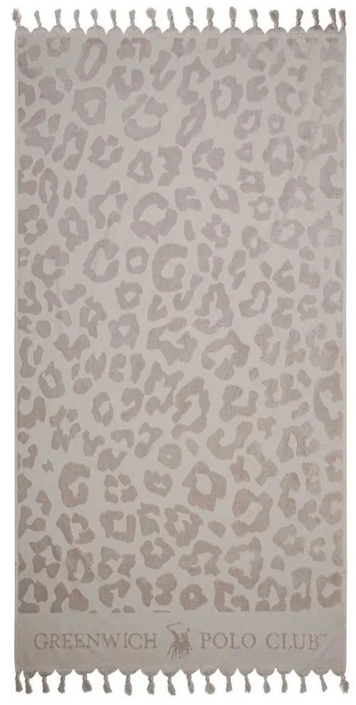 Πετσέτα Θαλάσσης 3837 Grey Greenwich Polo Club Beach 90x170cm 100% Βαμβάκι