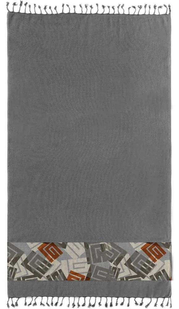 Πετσέτα Θαλάσσης - Παρεό Pestemal 22 Anthracite Guy Laroche Θαλάσσης 90x170cm 100% Cotton