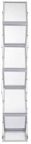 VEVOR Literature Rack, 6 Pockets, Pop up Aluminum Magazine Rack, Lightweight Catalog Holder Stand w/ Carrying Bag for Living Room, Hotel, Trade Show, Exhibition, Office