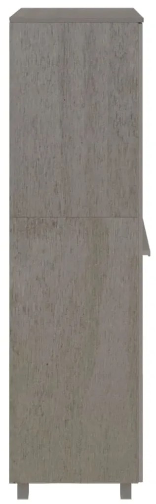 vidaXL Ντουλάπα HAMAR Αν. Γκρι 89 x 50 x 180 εκ. από Μασίφ Ξύλο Πεύκου