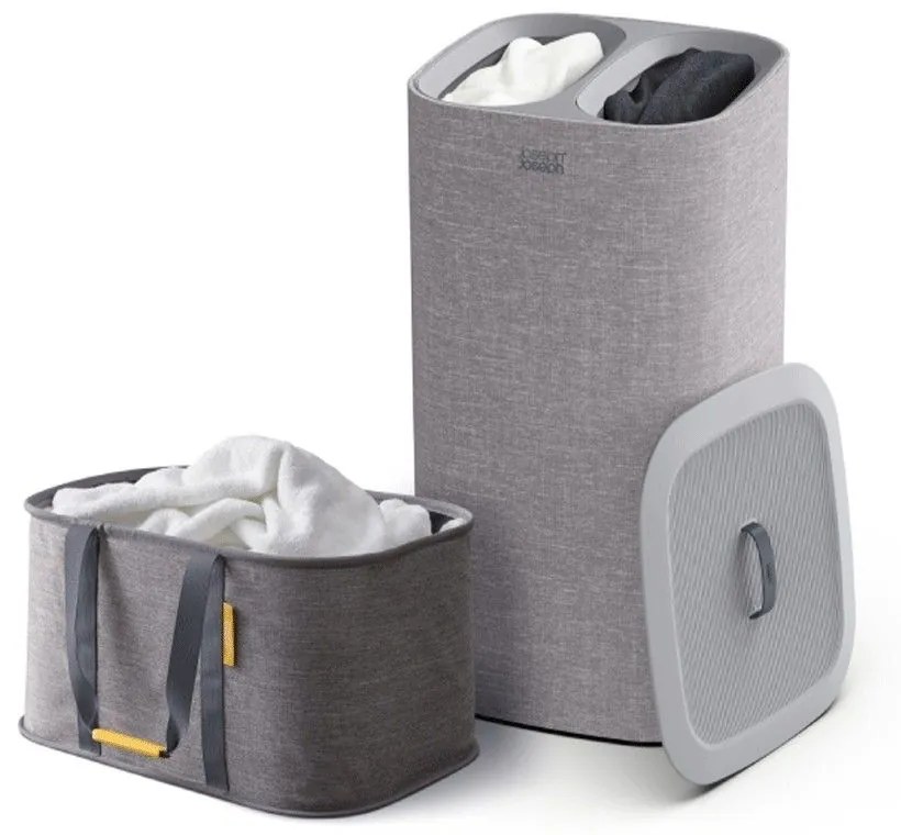 Καλάθι Απλύτων &amp; Καλάθι Ρούχων Love Your Laundry (Σετ 2Τμχ) 50033 60Lt/35Lt  Grey Joseph Joseph Fabric