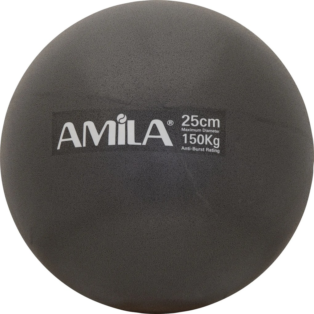 Amila Μπάλα Pilates 25cm Μαύρη,bulk (95819)