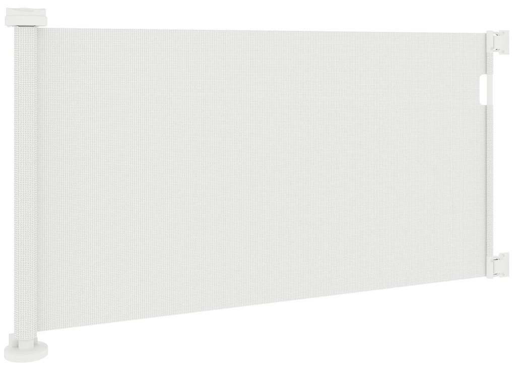 PawHut Πτυσσόμενη Πύλη Ασφαλείας για Σκάλες Επεκτεινόμενη 0-136cm Ύψος 87 cm Πύλη Πόρτας για Κατοικίδια 142 x 10 x 87 cm Λευκό