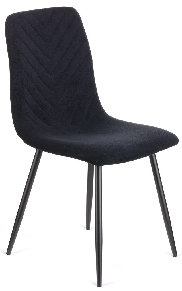 Καρέκλα Rena ύφασμα μαύρο-πόδι μαύρο μεταλλικό 48x55x90