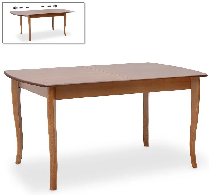 Τραπέζι Belfast Megapap μασίφ ξύλο-MDF επεκτεινόμενο χρώμα καρυδί 150/200x89x78εκ.