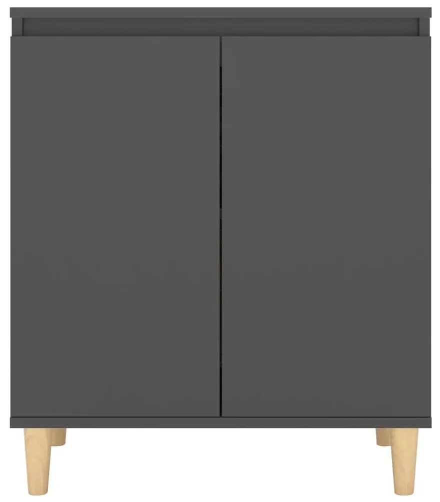 vidaXL Μπουφές Γκρι 60 x 35 x 70 εκ. από Μοριοσανίδα με Ξύλινα Πόδια