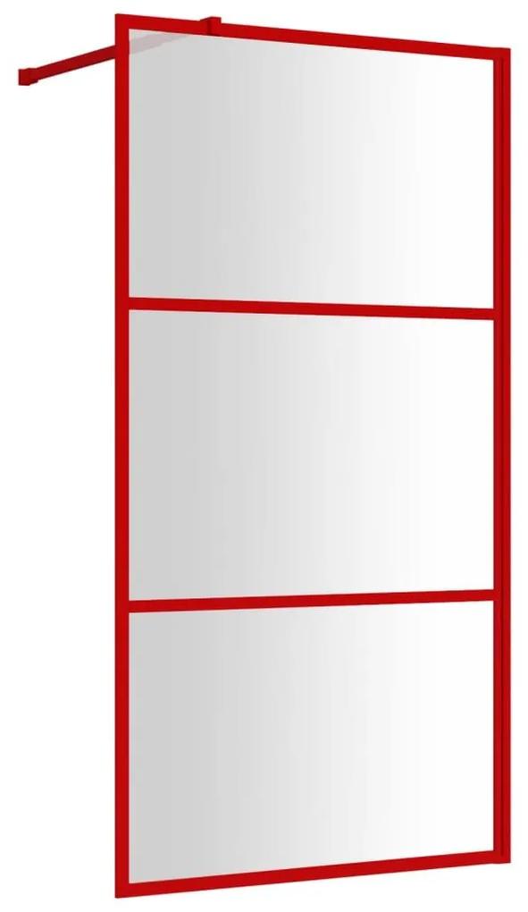 Διαχωριστικό Ντουζιέρας Κόκκινο 115 x 195εκ. Διαφανές Γυαλί ESG - Κόκκινο