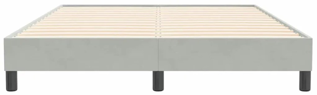vidaXL Box Spring Κρεβάτι χωρίς στρώμα Ανοιχτό γκρι Βελούδινο